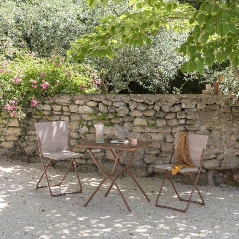 Lafuma "Balcony" Set 3-teilig, Stahlrohr canyon, Batyline® canyon - ©LAFUMA MOBILIER - Sébastien Sassoulas