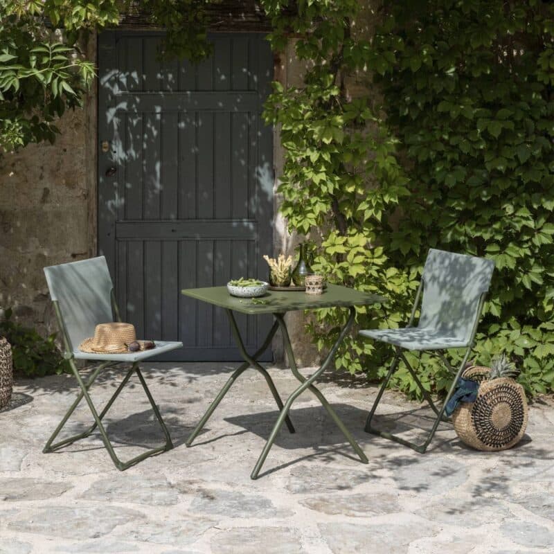 Lafuma "Balcony" Set 3-teilig, Stahlrohr moss, Batyline® moss - ©LAFUMA MOBILIER - Sébastien Sassoulas