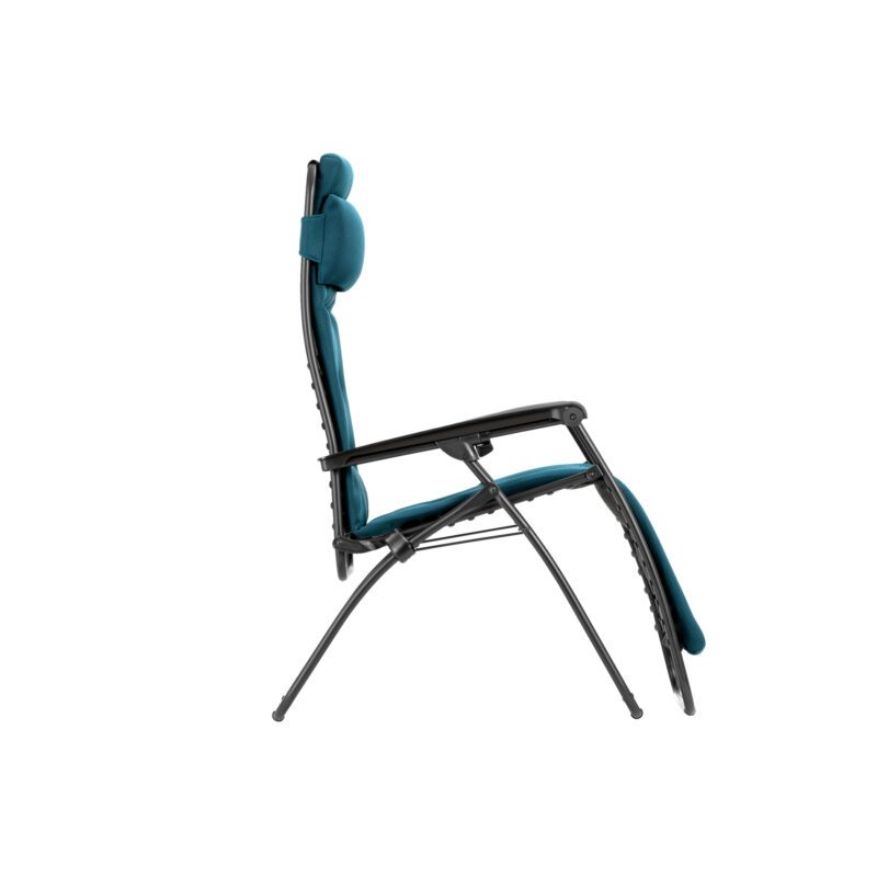 Lafuma Relaxsessel "RSX Clip", Stahlrohr schwarz, Textilgewebe AIR COMFORT® coral blue
