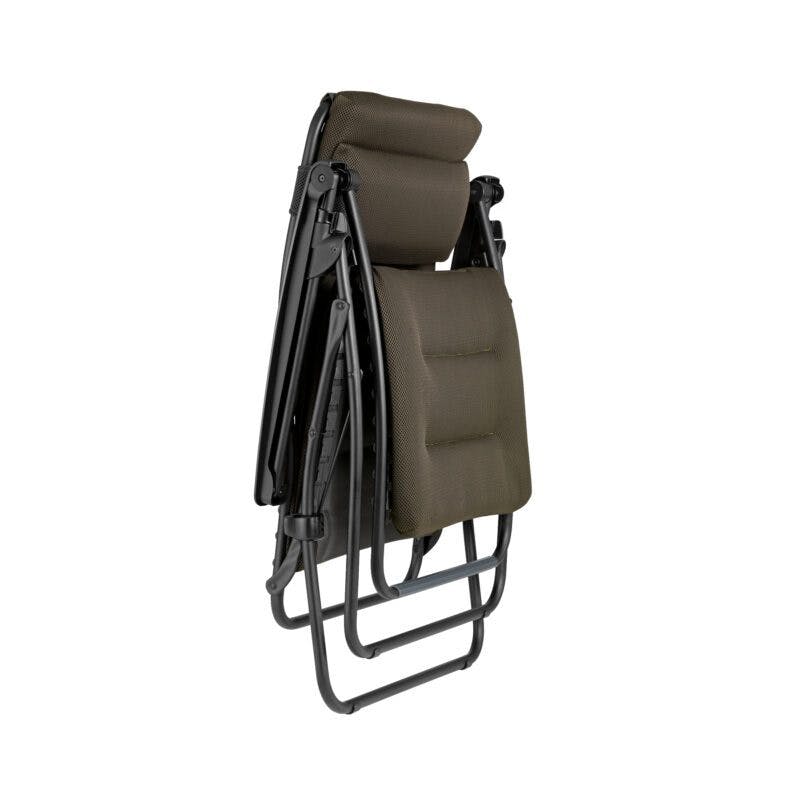 Lafuma Relaxsessel "RSX Clip", Stahlrohr schwarz, Textilgewebe AIR COMFORT® taupe