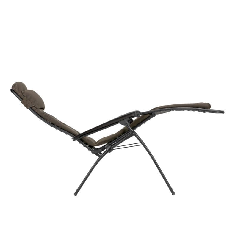 Lafuma Relaxsessel "RSX Clip", Stahlrohr schwarz, Textilgewebe AIR COMFORT® taupe