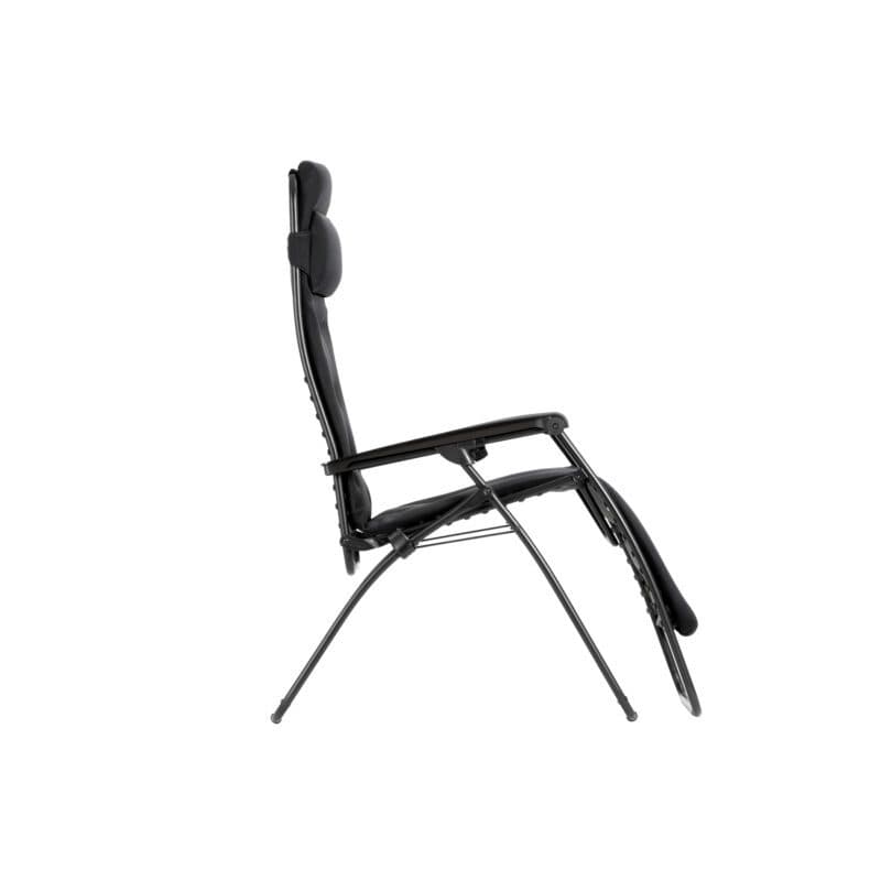 Lafuma Relaxsessel "RSX Clip XL", Stahlrohr schwarz, Textilgewebe AIR COMFORT® acier