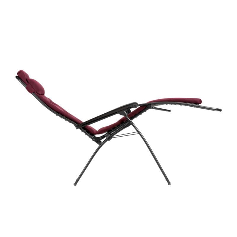 Lafuma Relaxsessel "RSX Clip XL", Stahlrohr schwarz, Textilgewebe AIR COMFORT® bordeaux