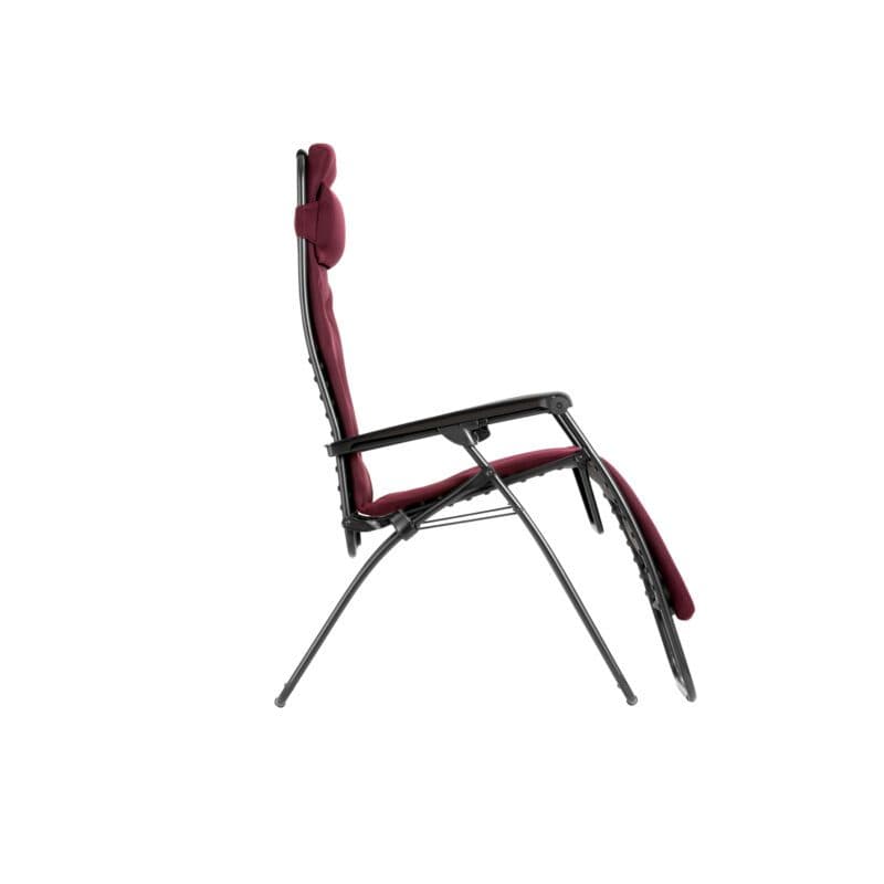 Lafuma Relaxsessel "RSX Clip XL", Stahlrohr schwarz, Textilgewebe AIR COMFORT® bordeaux