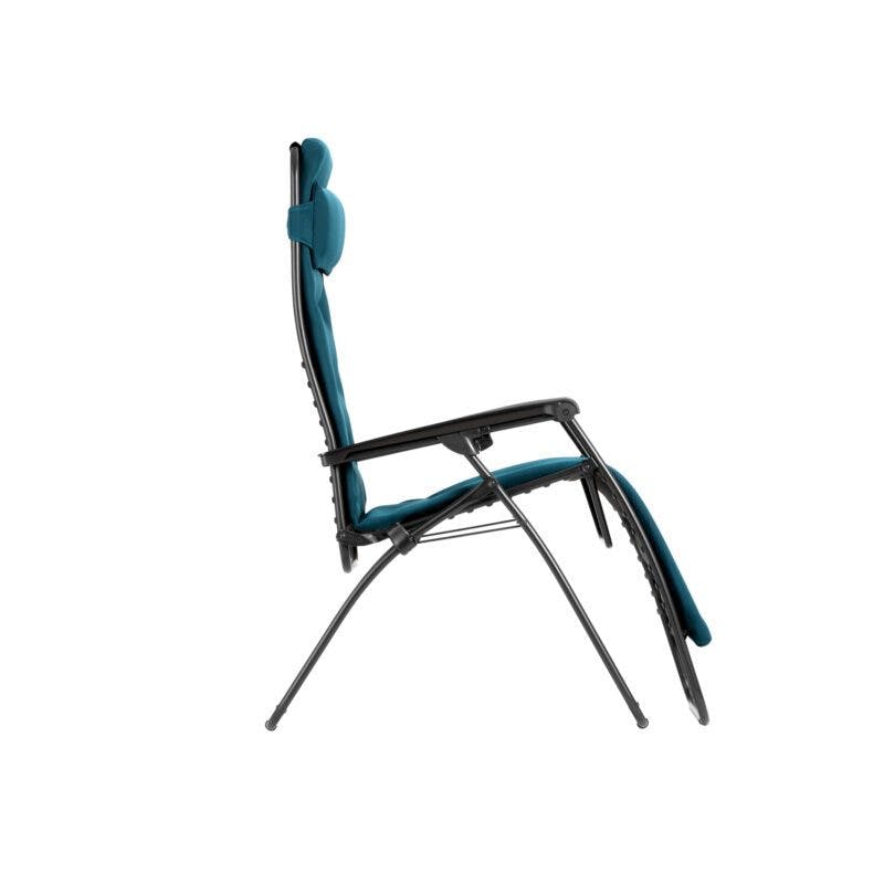 Lafuma Relaxsessel "RSX Clip XL", Stahlrohr schwarz, Textilgewebe AIR COMFORT® coral-blue