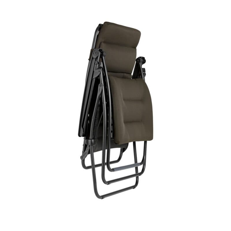 Lafuma Relaxsessel "RSX Clip XL", Stahlrohr schwarz, Textilgewebe AIR COMFORT® taupe