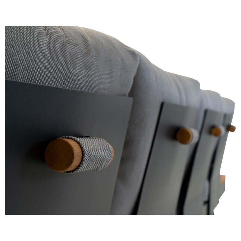 Lesli Living "Barbados" Loungegruppe, Aluminium charcoal, Bezug Olefin anthrazit, Ablagen/Tischplatte Teak