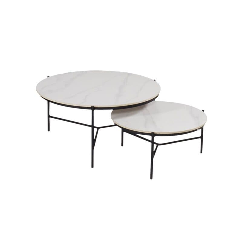 Hartman "Cameron" Loungetischset, Alu-Gestell anthrazit, Tischplatte Keramik Mamoroptik