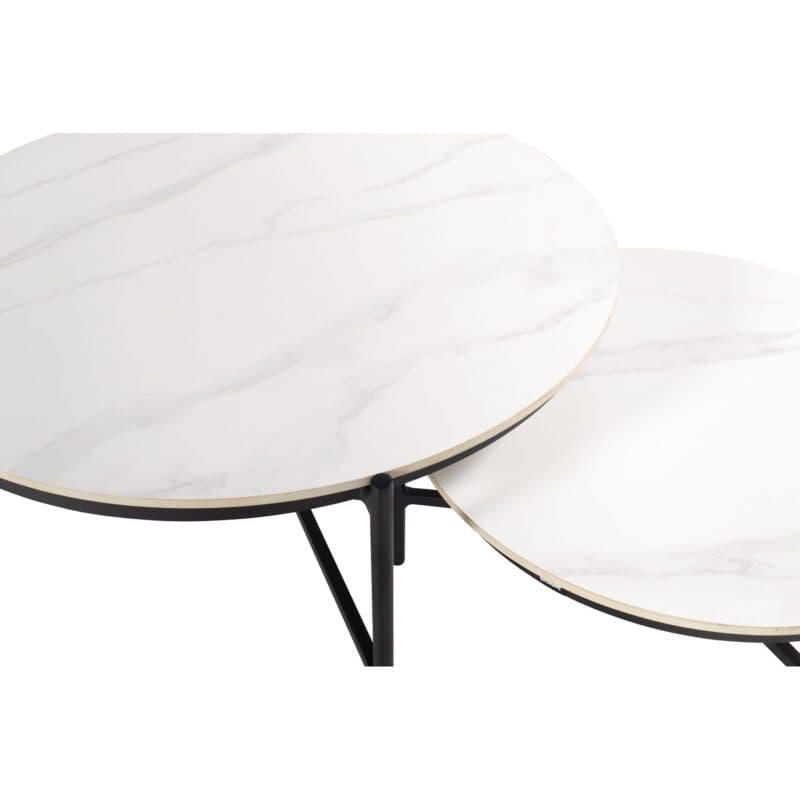 Hartman "Cameron" Loungetischset, Alu-Gestell anthrazit, Tischplatte Keramik Mamoroptik