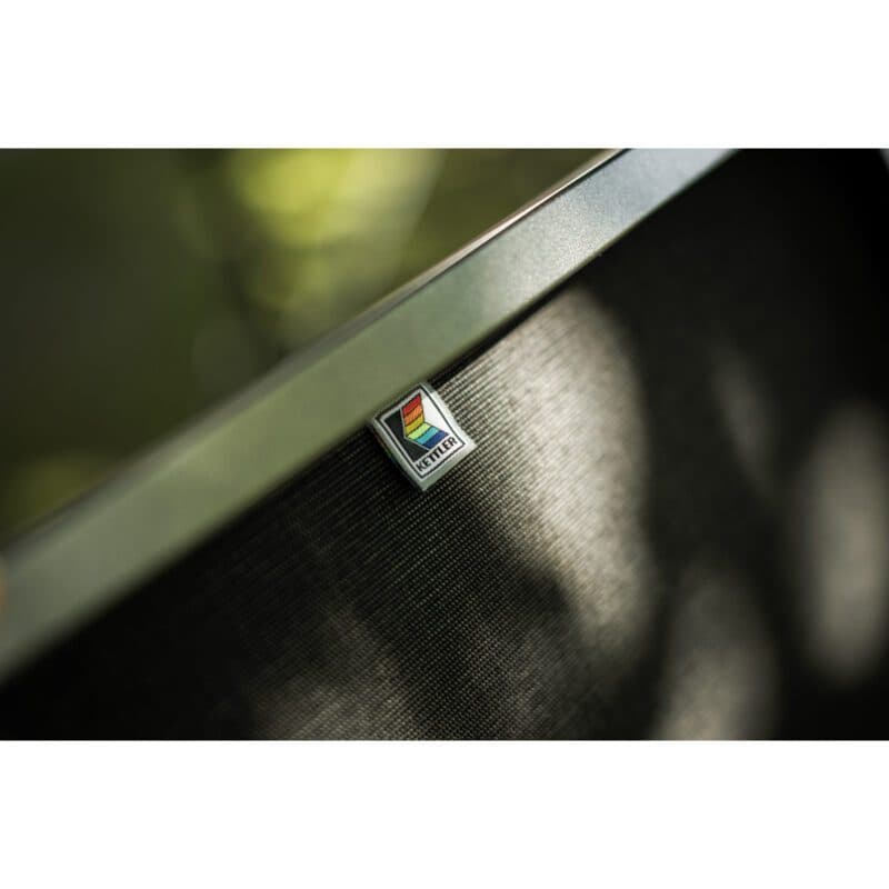 Kettler Diamond Schaukelstuhl, Gestell Aluminium anthrazit, Bespannung Textilen charcoal, Teak-Armlehnen