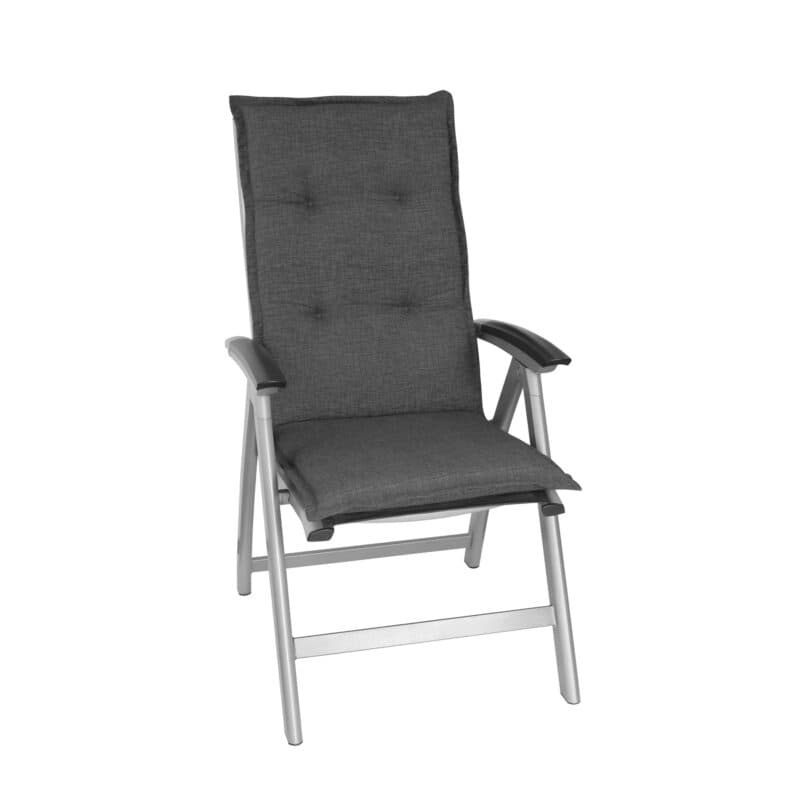 KETTtex Auflage für Hochlehner/Klappsessel, 70% Baumwolle, 30% Polyester, 120x50x6 cm, anthrazit