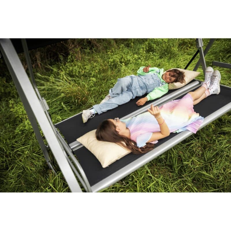 Kettler "Paradiso" Hollywoodschaukel, Gestell Aluminium silber, Sitzfläche Textilgewebe lakritz