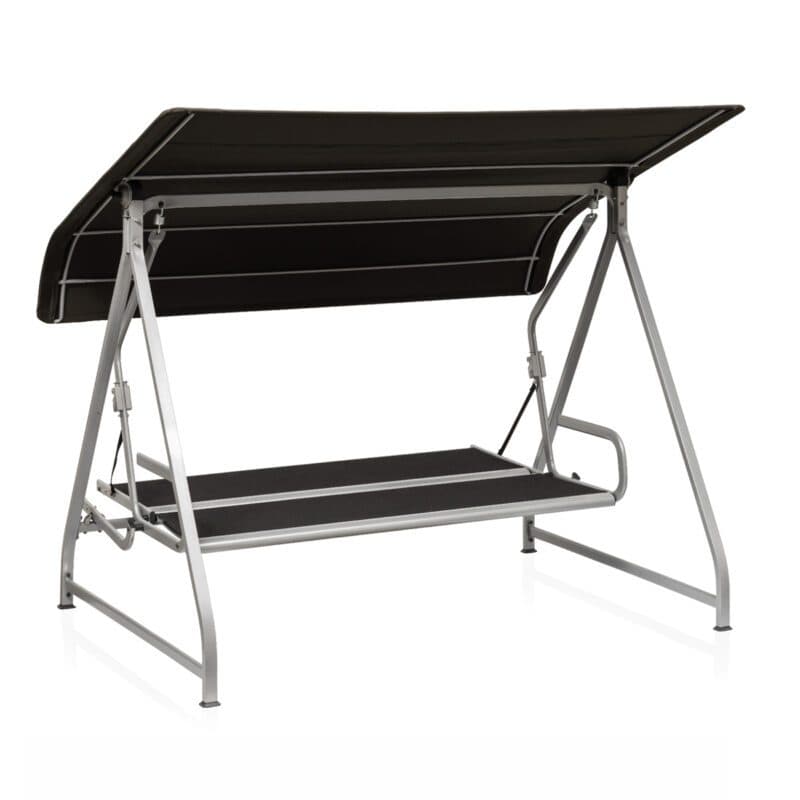 Kettler "Paradiso" Hollywoodschaukel, Gestell Aluminium silber, Sitzfläche Textilgewebe lakritz