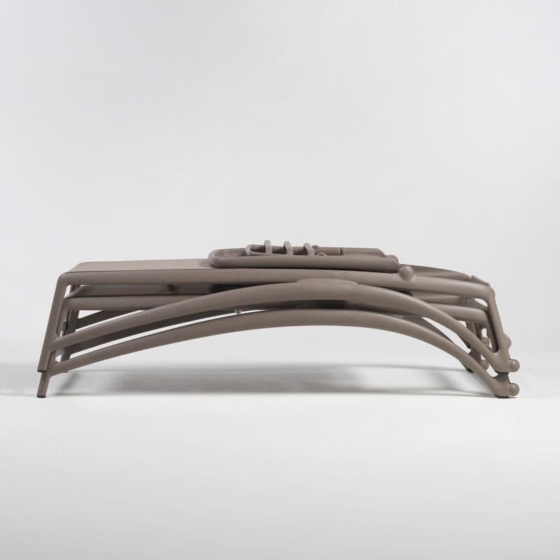 NARDI "Atlantico" Sonnenliege, Gestell Kunststoff taupe, Bespannung Textilgewebe taupe