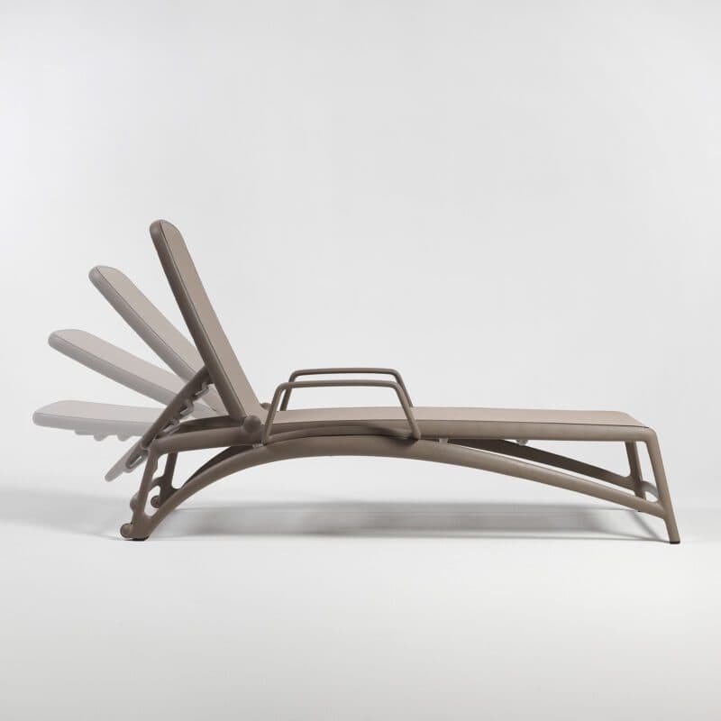 NARDI "Atlantico" Sonnenliege, Gestell Kunststoff taupe, Bespannung Textilgewebe taupe