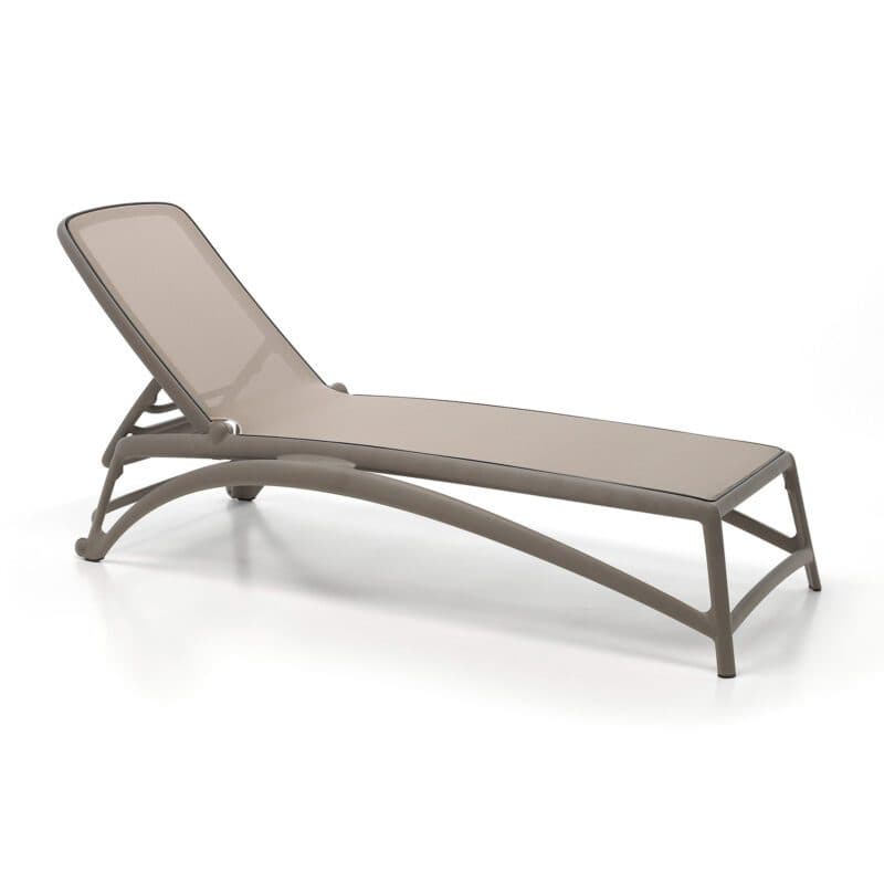 NARDI "Atlantico" Sonnenliege, Gestell Kunststoff taupe, Bespannung Textilgewebe taupe