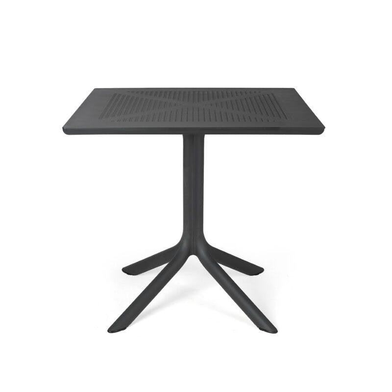 NARDI "Clip" Bistrotisch, Gestell und Tischplatte Kunststoff anthrazit, 80x80 cm