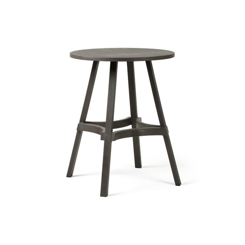 NARDI "Combo" Bistrotisch Ø 60 cm, Gestell und Tischplatte regenerierter Kunststoff terra