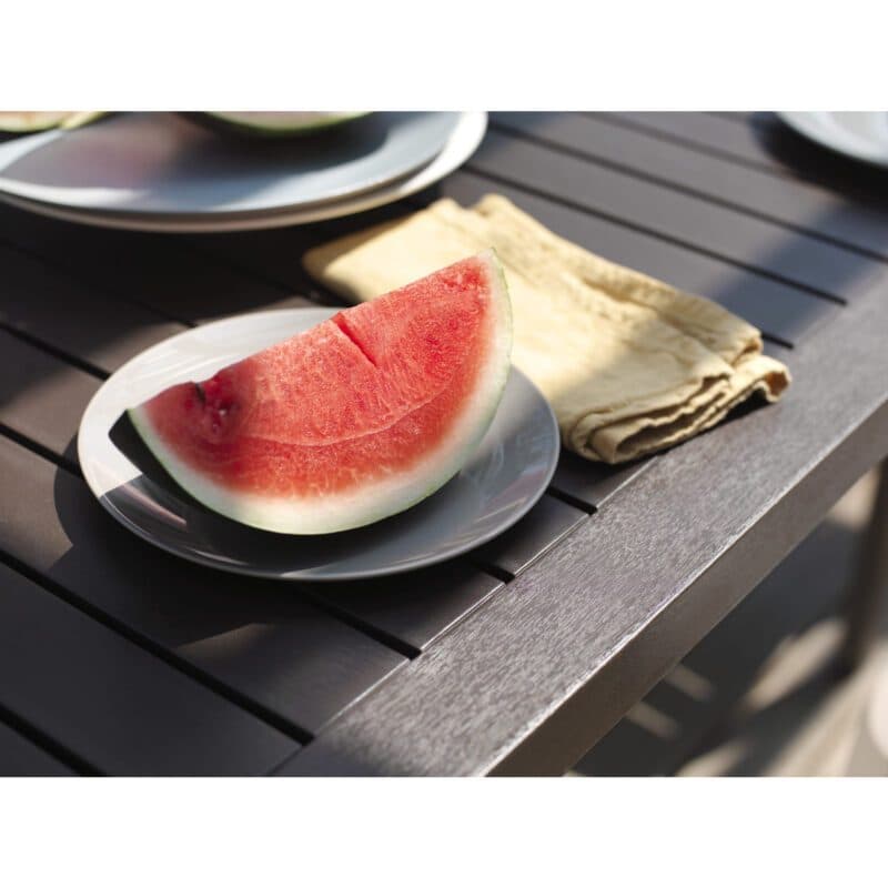 NARDI "Cube" Gartentisch 140x80 cm, Gestell Aluminium tabacco, Tischplatte Kunststoff tabacco