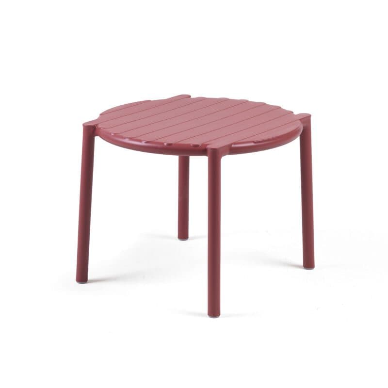 NARDI "Doga" Beistelltisch, Gestell und Tischplatte Kunststoff marsala