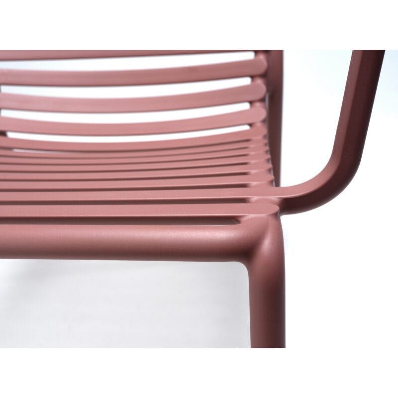 NARDI "Doga Relax" Loungesessel, Gestell und Sitzfläche Kunststoff marsala, Detail Sitzfläche