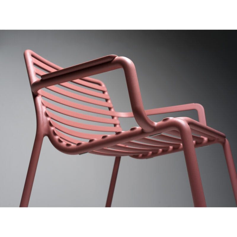 NARDI "Doga Relax" Loungesessel, Gestell und Sitzfläche Kunststoff marsala, Detail