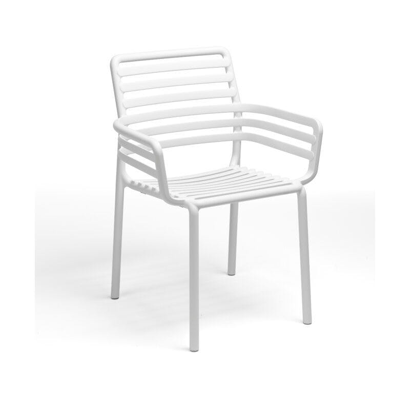 NARDI "Doga" Stapelstuhl, Gestell und Sitzfläche Kunststoff weiß