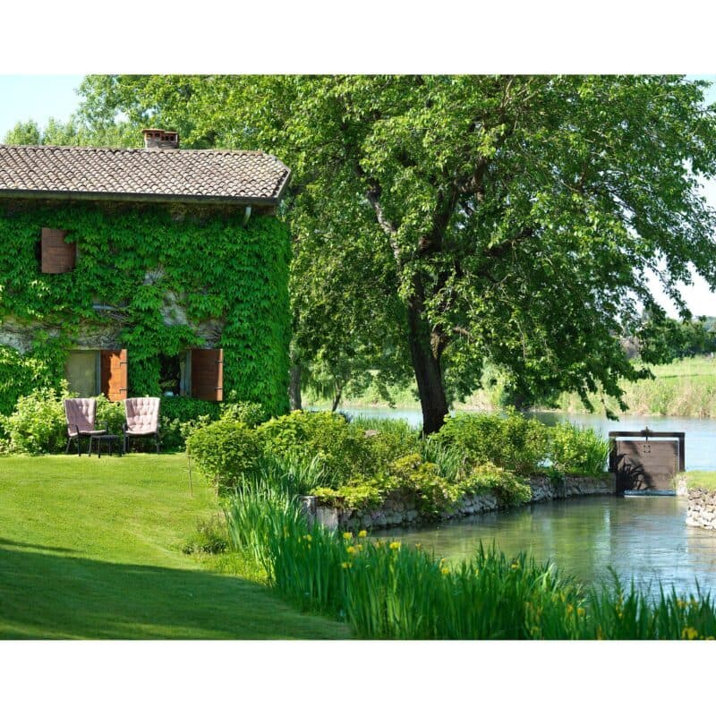 NARDI "Folio" Loungesessel, Kunststoff anthrazit mit "Poggio" Hocker