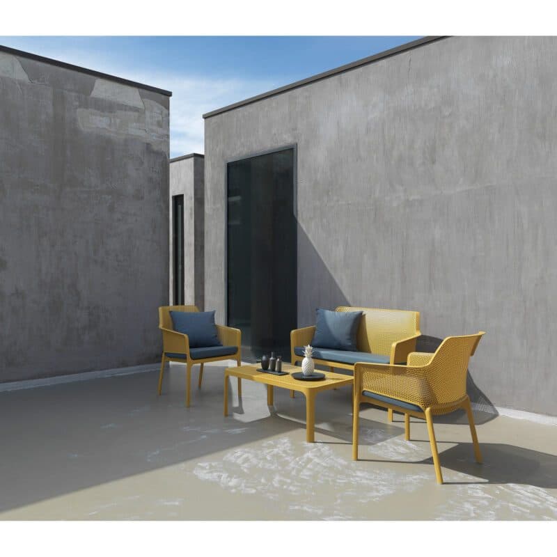 NARDI "Net" Loungegruppe, Kunststoff senf