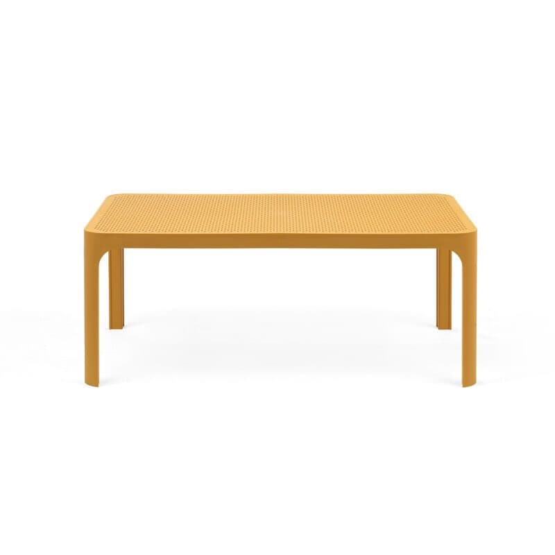 NARDI "Net" Loungetisch 100x60 cm, Gestell und Tischplatte Kunststoff senf