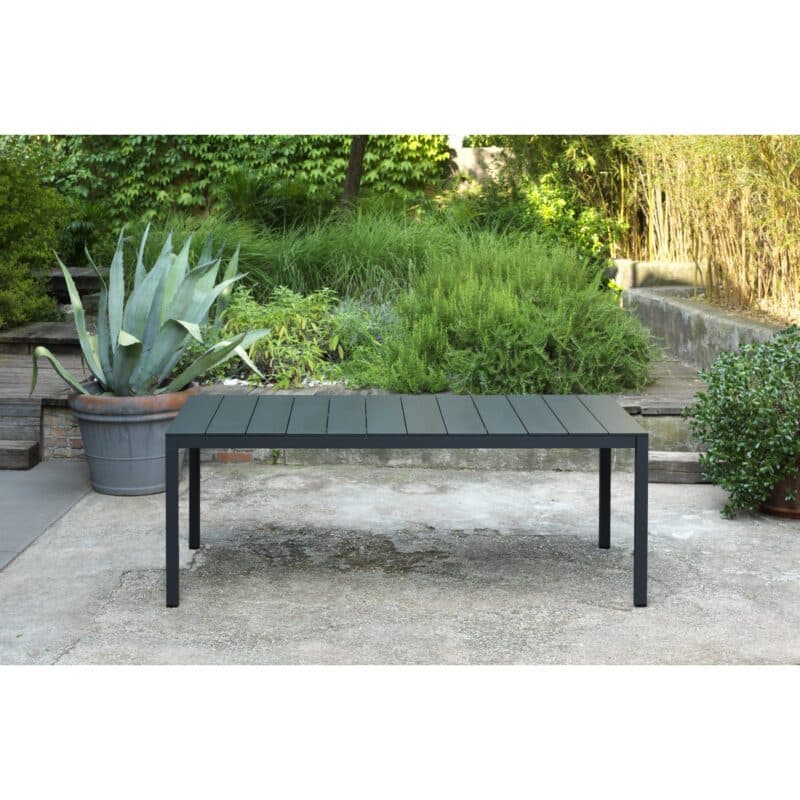 NARDI "Rio" Ausziehtisch 210/280x100 cm, Gestell und Tischplatte Aluminium anthrazit