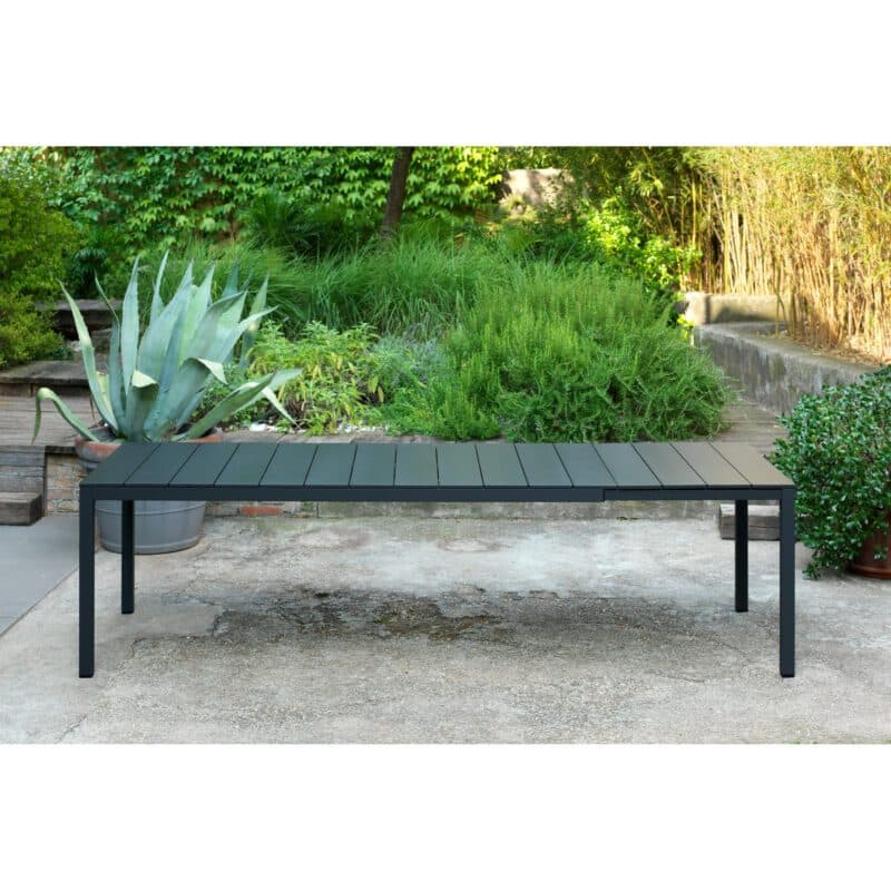NARDI "Rio" Ausziehtisch 210/280x100 cm, Gestell und Tischplatte Aluminium anthrazit