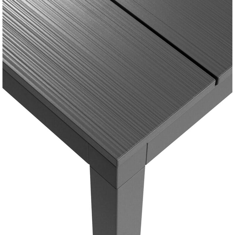 NARDI "Rio" Ausziehtisch, Gestell und Tischplatte Aluminium anthrazit, Detail Tischplatte