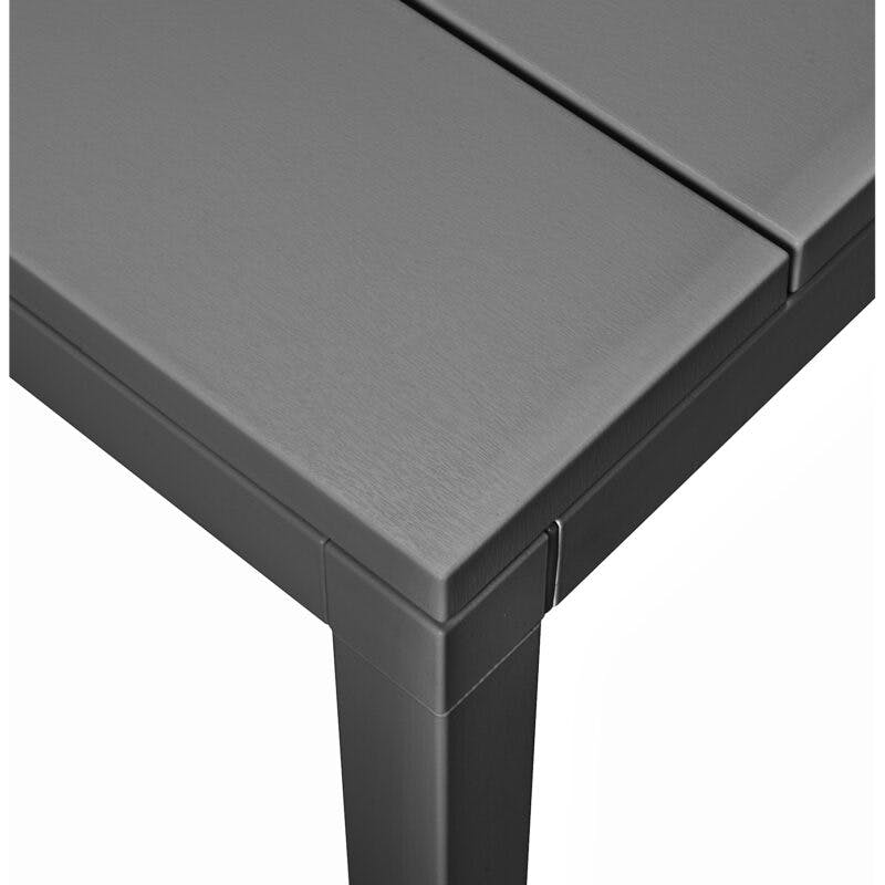 NARDI "Rio" Ausziehtisch, Gestell Aluminium anthrazit, Tischplatte Kunststoff anthrazit, Detail Tischplatte