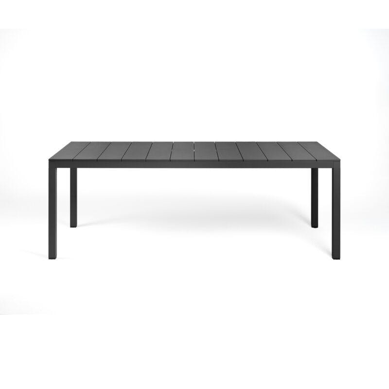 NARDI "Rio" Gartentisch 210x85 cm, Gestell und Tischplatte Aluminium anthrazit