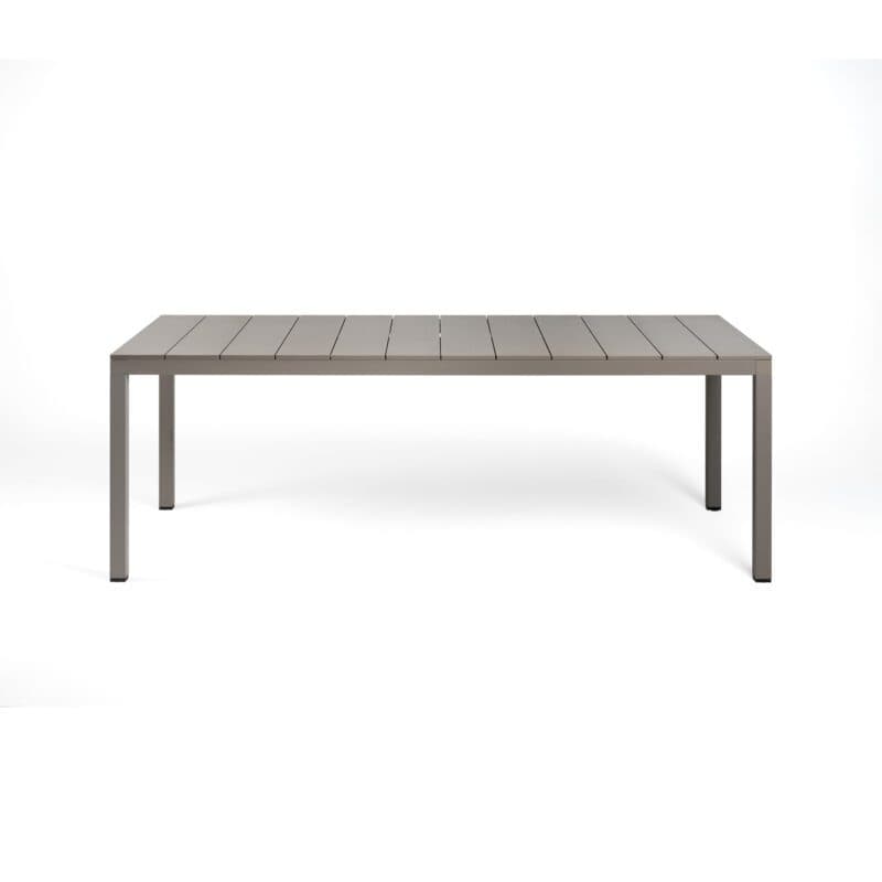 NARDI "Rio" Gartentisch 210x85 cm, Gestell und Tischplatte Aluminium taupe