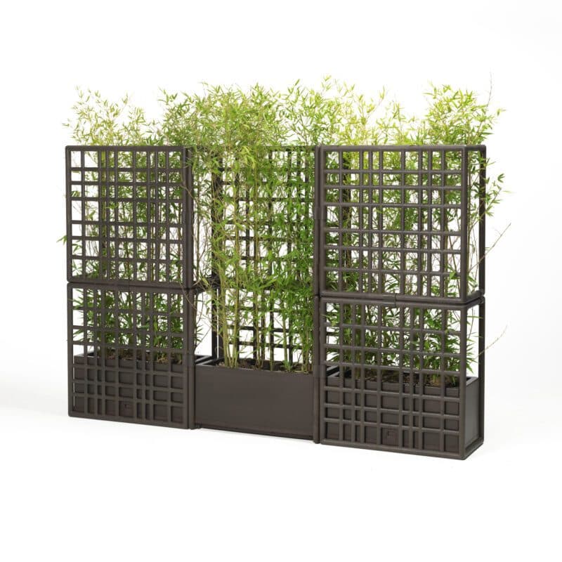 NARDI "Sipario" Pflanzengefäße mit Rankhilfe, regenerierter Kunststoff terra