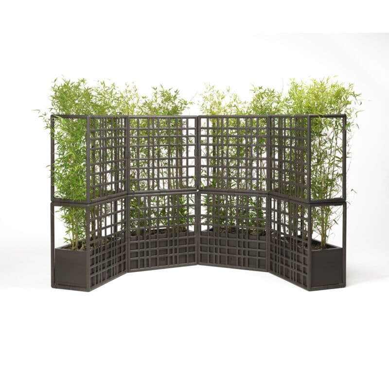 NARDI "Sipario" Pflanzengefäße mit Rankhilfe, regenerierter Kunststoff terra