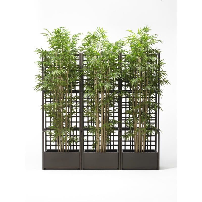 NARDI "Sipario" Pflanzengefäße mit Rankhilfe, regenerierter Kunststoff terra