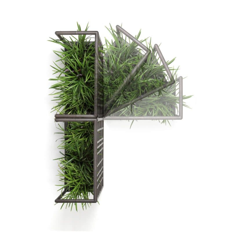 NARDI "Sipario" Pflanzengefäße mit Rankhilfe, regenerierter Kunststoff terra