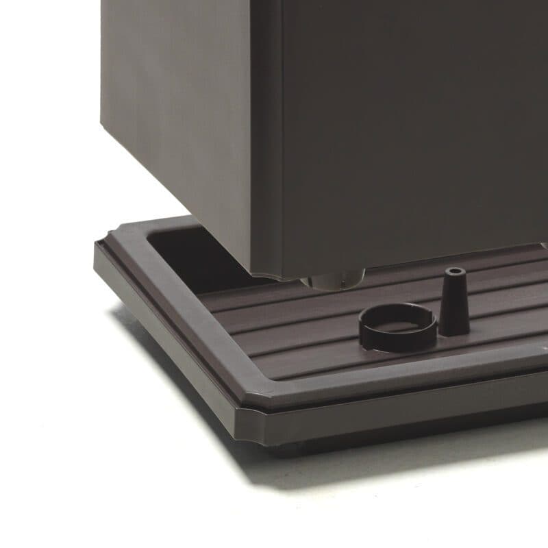 NARDI "Sipario" Pflanzengefäß mit Rankhilfe, regenerierter Kunststoff terra, Detail Pflanzkübel