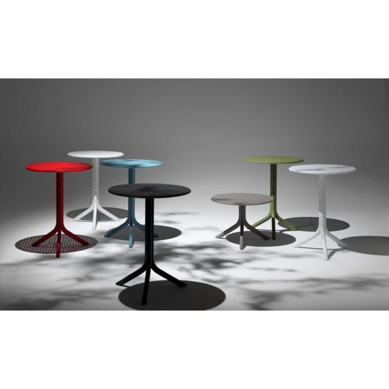 NARDI "Spritz" Bistrotisch, Gestell und Tischplatte Kunststoff, Ø 60,5 cm, auf H 76,5 cm oder 40 cm montierbar