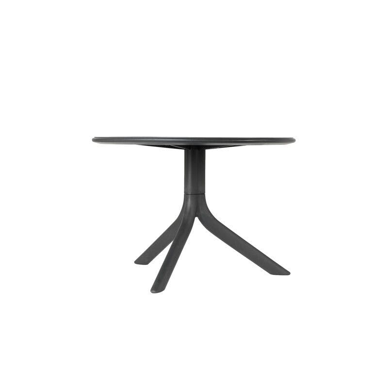 NARDI "Spritz" Bistrotisch, Gestell und Tischplatte Kunststoff anthrazit, Ø 60,5 cm, montiert auf H 40 cm