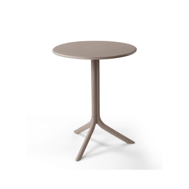 NARDI "Spritz" Bistrotisch, Gestell und Tischplatte Kunststoff taupe, Ø 60,5 cm, H 76,5 cm
