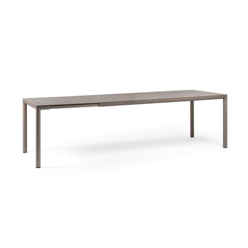 NARDI "Tevere" Ausziehtisch 211/275x100 cm, Gestell Aluminium taupe, Tischplatte Kunststoff taupe