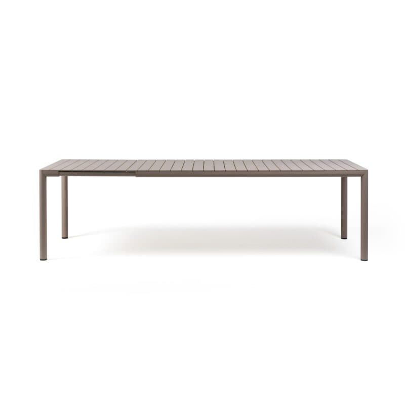 NARDI "Tevere" Ausziehtisch 211/275x100 cm, Gestell Aluminium taupe, Tischplatte Kunststoff taupe