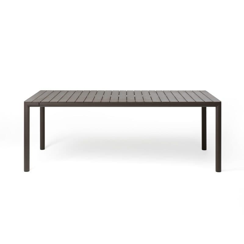 NARDI "Tevere" Ausziehtisch 211/275x100 cm, Gestell Aluminium terra, Tischplatte regenerierter Kunststoff terra