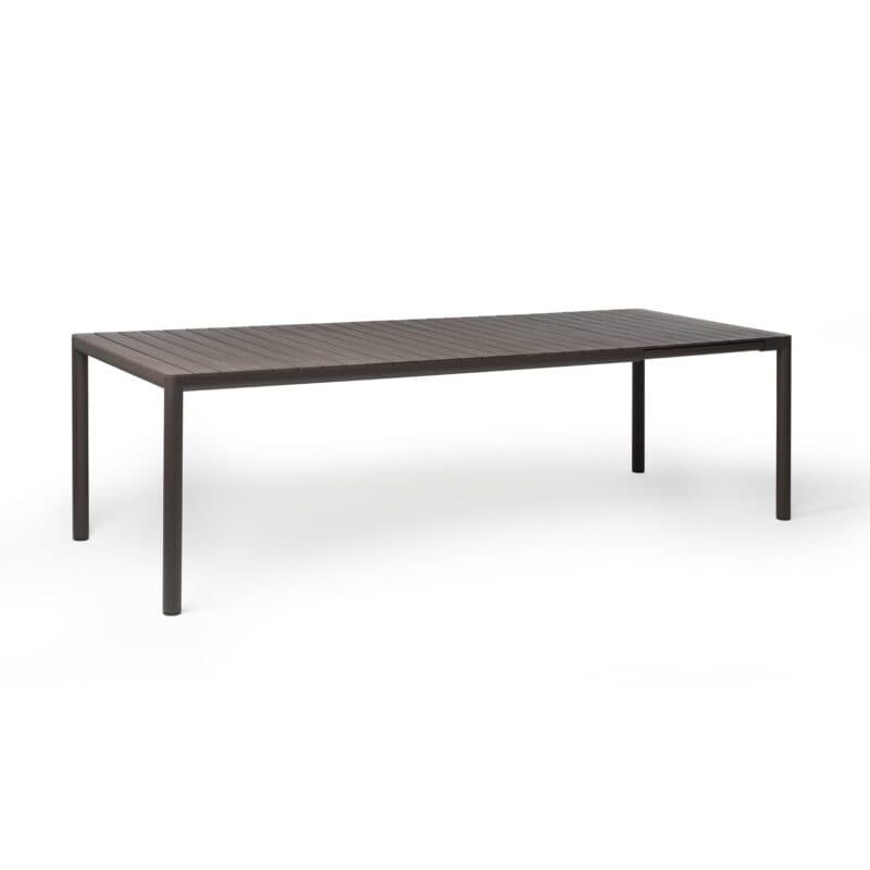 NARDI "Tevere" Ausziehtisch 211/275x100 cm, Gestell Aluminium terra, Tischplatte regenerierter Kunststoff terra
