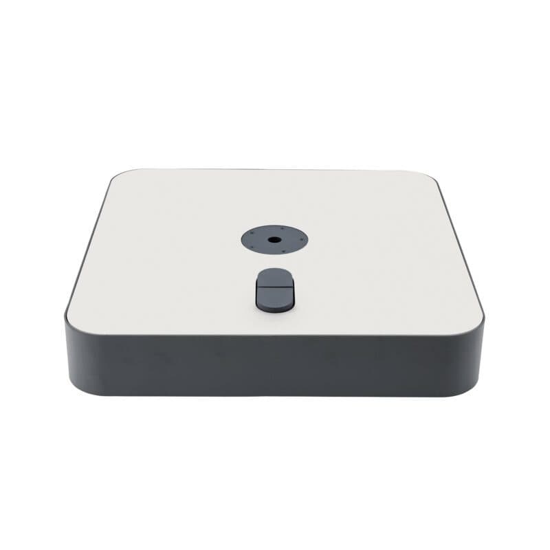 Glatz Rollensockel M4, Stahl verzinkt anthrazit und Decorplatte grauweiss für Sonnenschirm Sombrano®S+ (© by GLATZ AG, Schweiz)