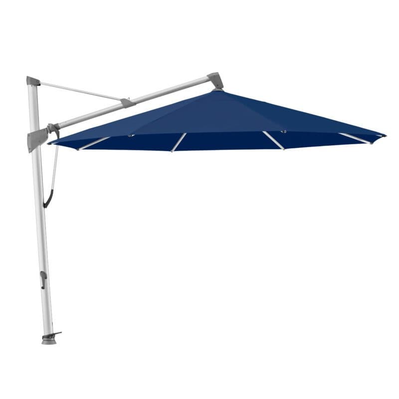 Glatz "Sombrano®S+", Sonnenschirm, Gestell Aluminium natureloxiert, rund, Dessin 530 - Atlantic (© by GLATZ AG, Schweiz)